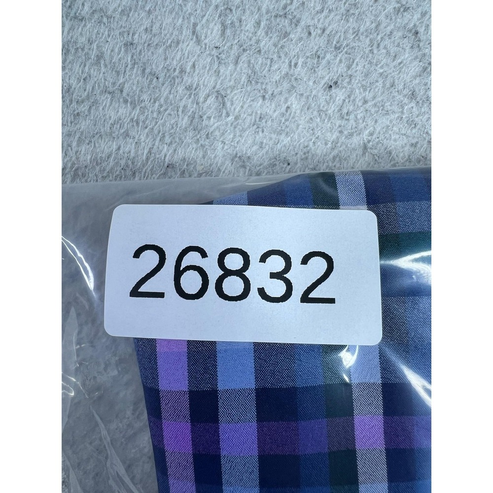 Mizzen+Main Leeward Dress Shirt Mens Large Blue Plaid Trim Fit Stretch USA LS - Picture 10 of 10